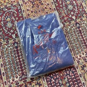 VTG 60s 70s DS NIB Red Blue Japan Double V Blank Sweatshirt Cotton Size 32 S